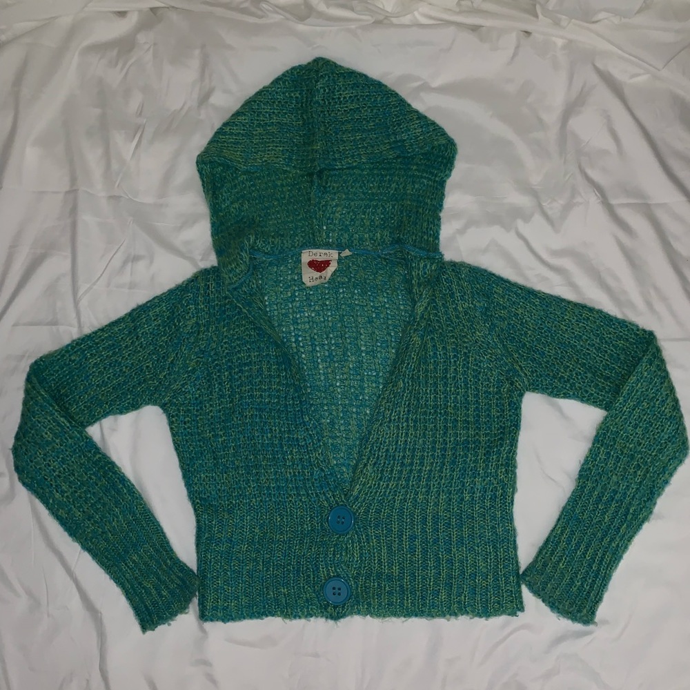 Sea foam green hooded Sweater